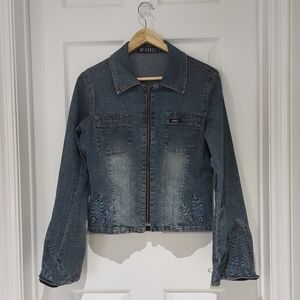 Bongo Women's Distressed Jean Jacket Size M
